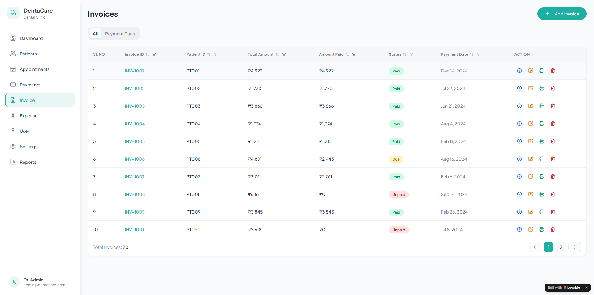 Automated Invoicing & Billing